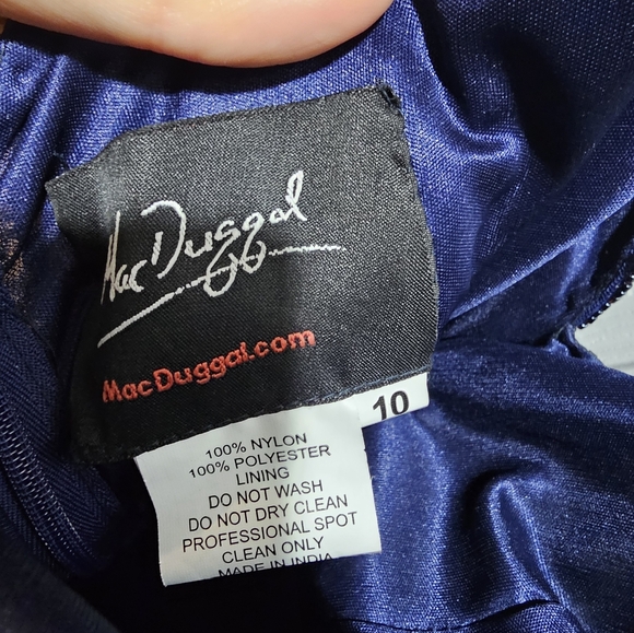 Mac Duggal Navy Silver Sequin Gown NWT Size 10 | Formal Prom Pageant Evening Dre - Picture 12 of 14